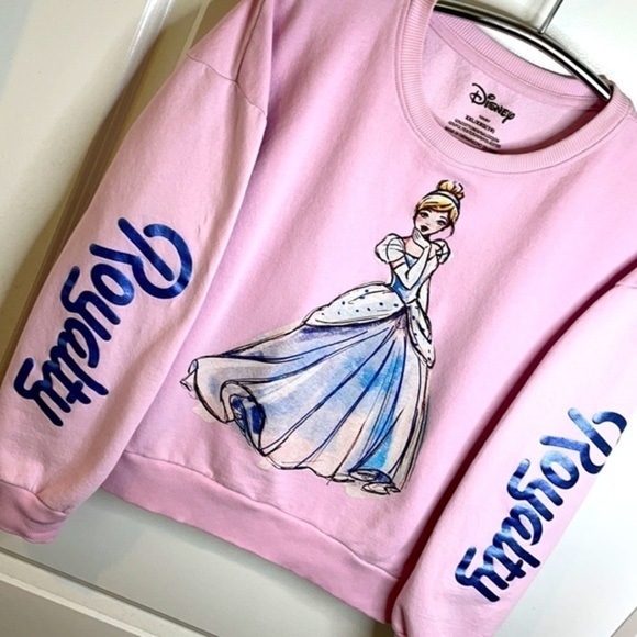 DISNEY | CINDERELLA Pink Colored Pullover Crewneck Sweatshirt Youth Size XXL - Picture 5 of 7